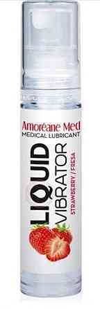 Стимулюючий лубрикант від Amoreane Med: Liquid vibrator-Strawberry (рідкий вібратор ), 10 ml Sex Aura Київ