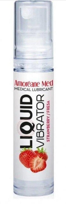 Стимулюючий лубрикант від Amoreane Med: Liquid vibrator-Strawberry (рідкий вібратор ), 10 ml Sex Aura Київ - фото 1