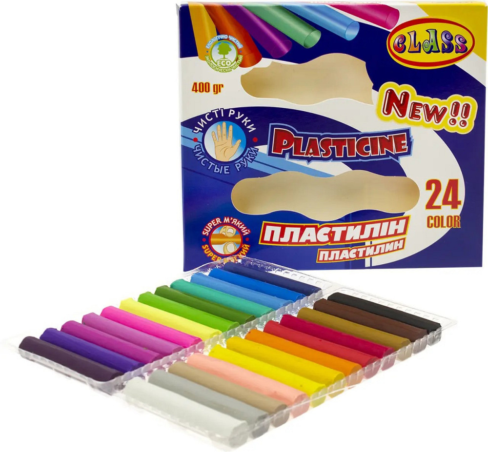 Пластилін 24 кол/400 г 