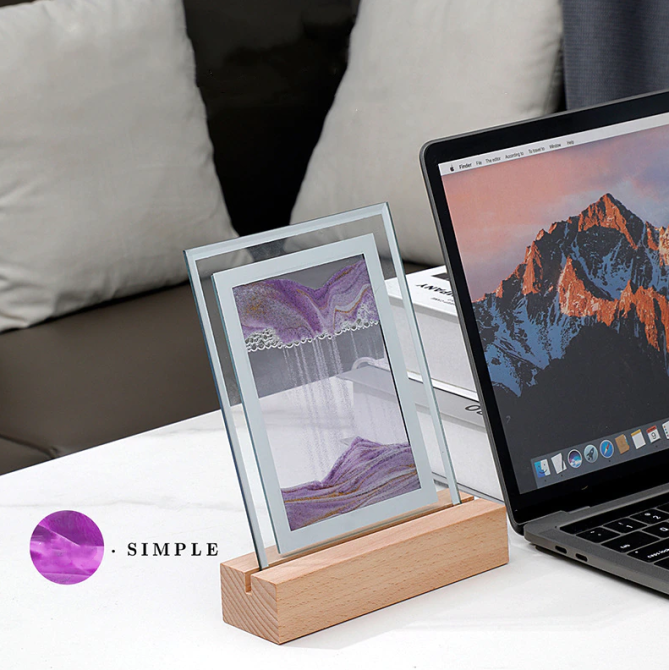 Песочная картина 22х21,5см, Рамка с кварцевым песком БОЛЬШАЯ, ночник, декор интерьера, рамка для релакса СИНЯЯ Кременчуг - изображение 8