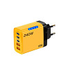 Зарядний пристрій 240W (2×USB + 3×Type-C, PD) Жовта