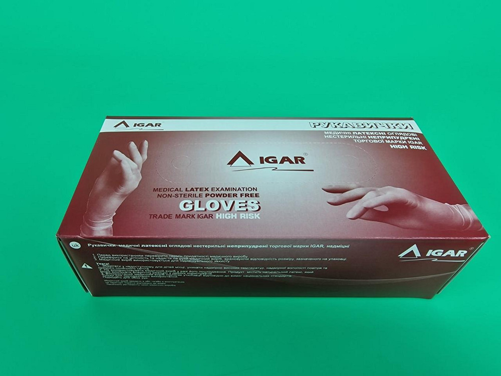 Резиновые перчатки Амбулатория 50 шт М (1 пач) Харків - фото 2