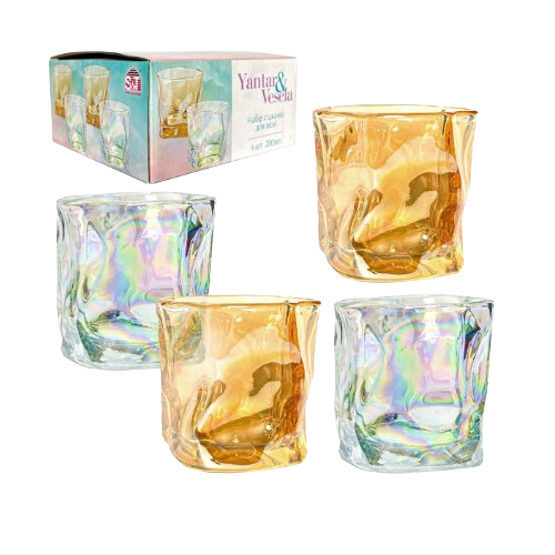 Набір склянок Yantar&Vesela 280мл 4шт для віскі 767-15 S&T Житомир - изображение 2