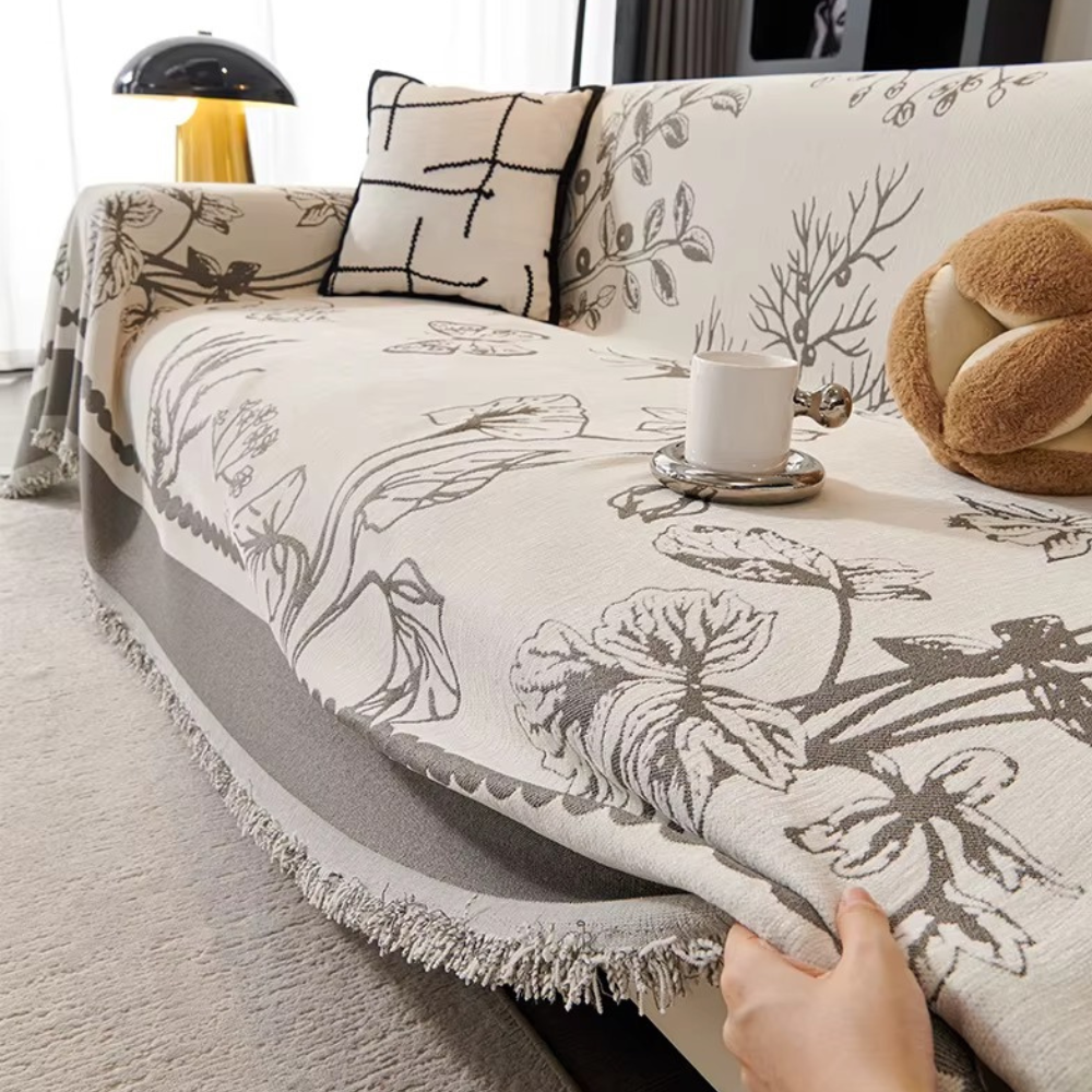 Плед покрывало на диван или кровать,чехол накидка 180х230 см для мягкой мебели узор бабочка,серый Каменец-Подольский - изображение 2