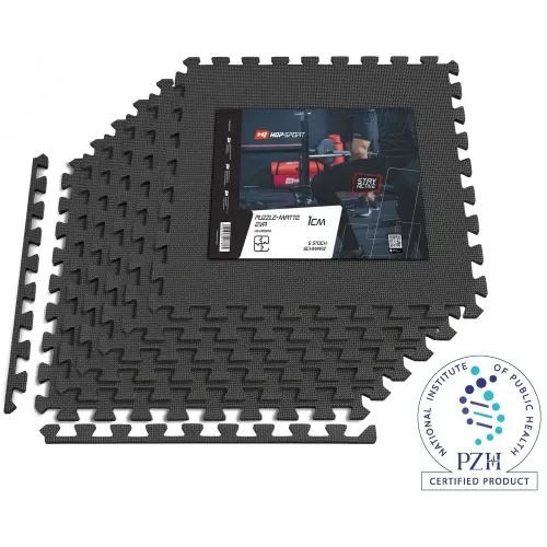 Мат-пазл товщиною 1 см - 6 частин Hop-Sport A010 чорний Київ
