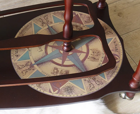 Глобус бар напольный со столиком кремовой сферы Киев - изображение 5