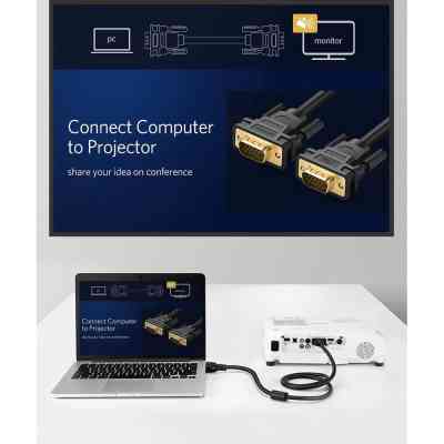 Кабель мультимедійний VGA M to VGA M 3.0m VG101 black Ugreen (11631) Вінниця