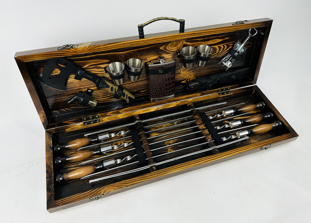 Подарунковий набір шампурів у дерев'яному кейсі ФЕНІКС HAPPY DAYS Тернопіль - фото 5