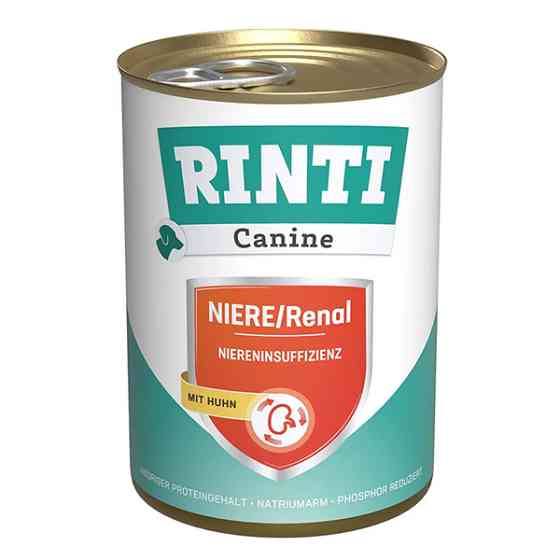 Rinti Canine Veterinary Niere/Renal mit Huhn РИНТИ ВЕТЕРИНАРИ РЕНАЛ КУРИЦА диетический влажный корм для собак с заболеваниями почек, банка Киев