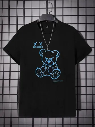 Футболка мужская с принтом  46 Черная 2664092761 Днепр