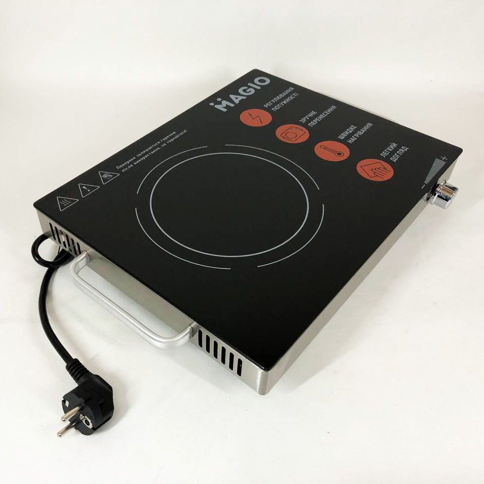 Плита кухонна переносна MAGIO MG-442 1500 Вт, Переносна електрична кухонна плита, Міні електроплита PW-48 Івано-Франківськ - фото 7