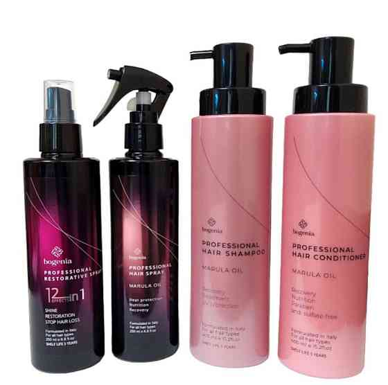 Набір для догляду за волоссям Bogenia (Шампунь Кондиціонер Термозахист Спрей 12 в 1) Запоріжжя