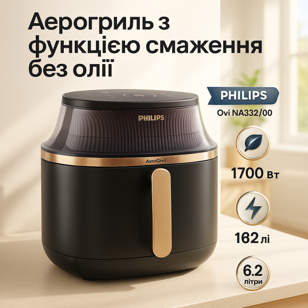Аерогриль-фритюрниця сенсорна, Фритюрниця електрична для фрі, Електричний аерогриль для дому без олії YH-12 Львів - фото 16