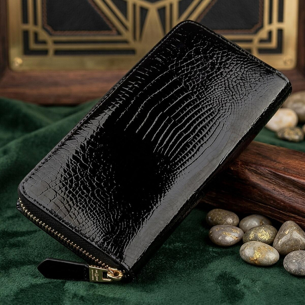 Кошелек женский ST Leather 18437 (S7001A) натуральная кожа Черный Киев - изображение 11