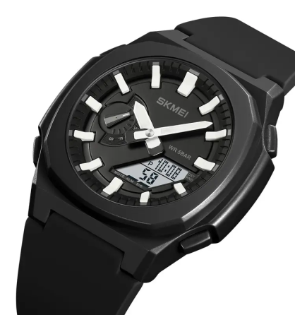 Часы мужские наручные Skmei 2091 (Черный/Белый/Белый) Винница