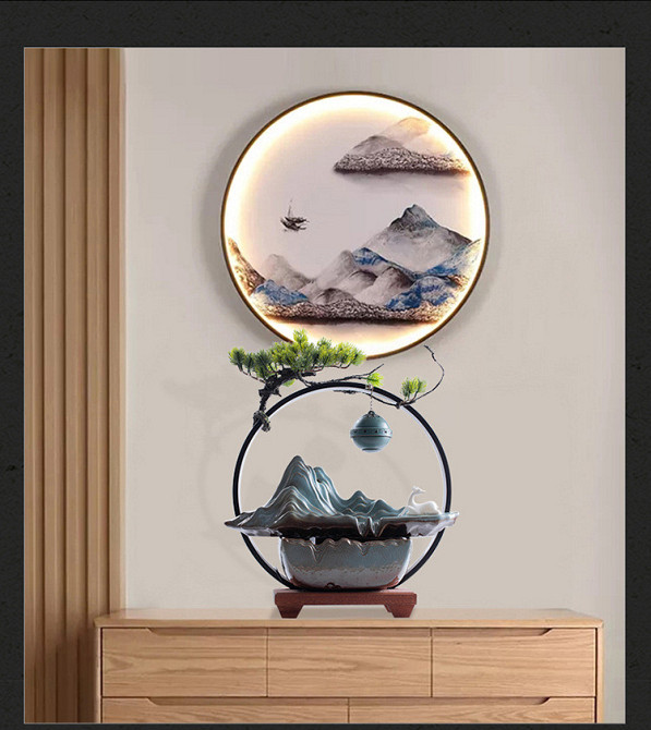 Декоративный водопад 42х42 см, фонтан, увлажнитель воздуха, подставка для конусов, светильник 5в1!! Кременчуг - изображение 2