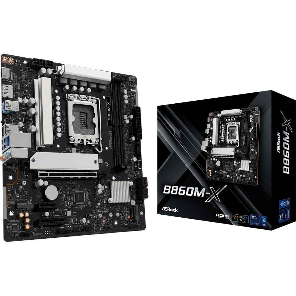 AsRock B860M-X (1851/B860, 2*DDR5, PCIex16, HDMI/DP, 4xSATA, 2xM.2, 2.5Glan, 7.1ch, mATX) Винница - изображение 5