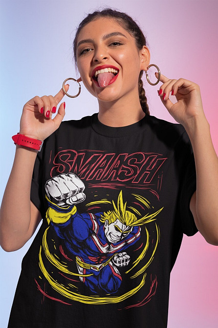 Футболка для мальчика аниме Моя геройская академия оверсайз (рост от 165 до 180 ) Черний AnimeJ0348m Днепр - изображение 1