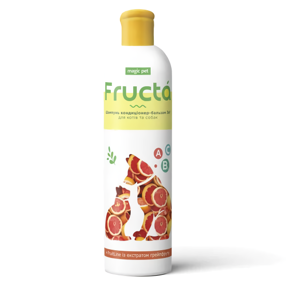 Шампунь бальзам кондиционер для собак и кошек Фрукта Fructa с экстрактом грейпфрута 220 мл Винница