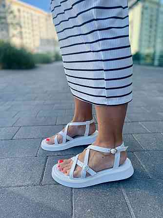 No brend Босоніжки жіночі A-1 білі (літо, шкіра натуральна) (5147) 37р.38р.39р. Коломия