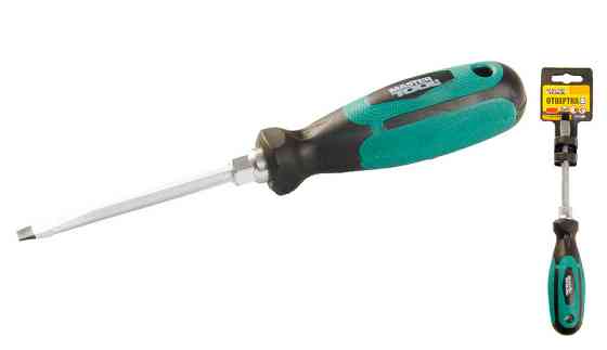 MASTERTOOL Викрутка шліцева магнітна MASTERTOOL HEXAGON SL5х75 мм ручка з TPR покриттям 45-8575 Коломия