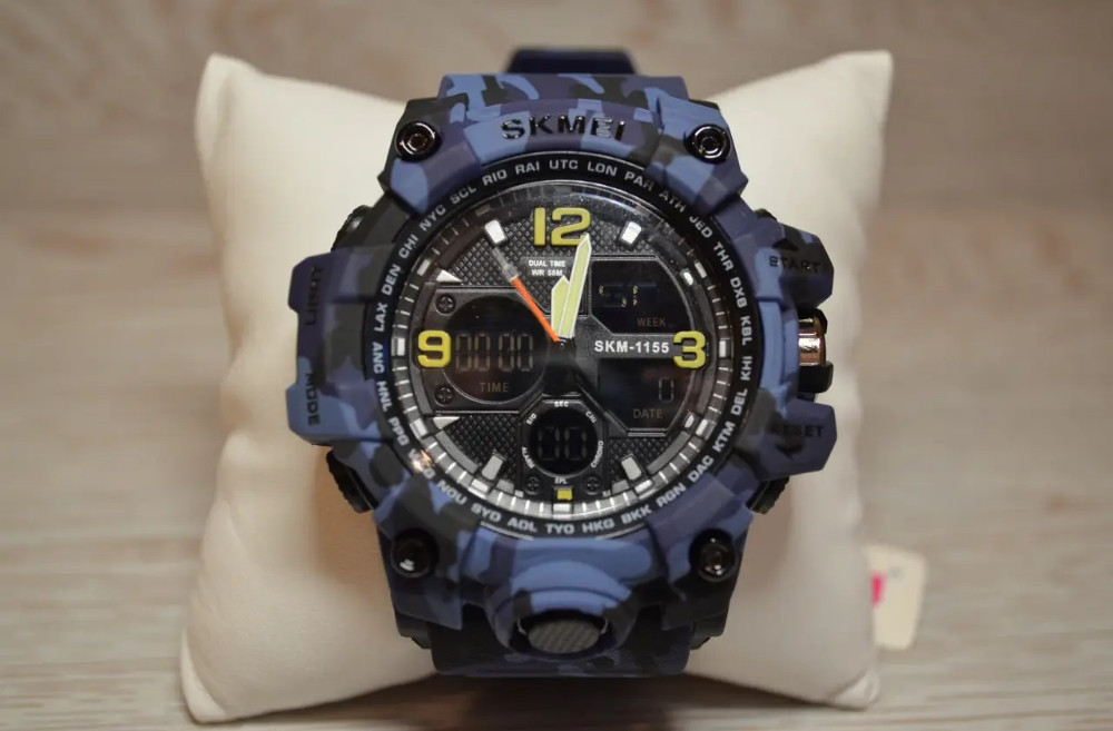 Мужские наручные часы Skmei Hamlet 1155 Синий камуфляж Винница - изображение 4