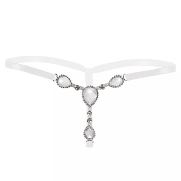 Еротичні трусики білі - розмір універсальний (на резинці) Київ - фото 1