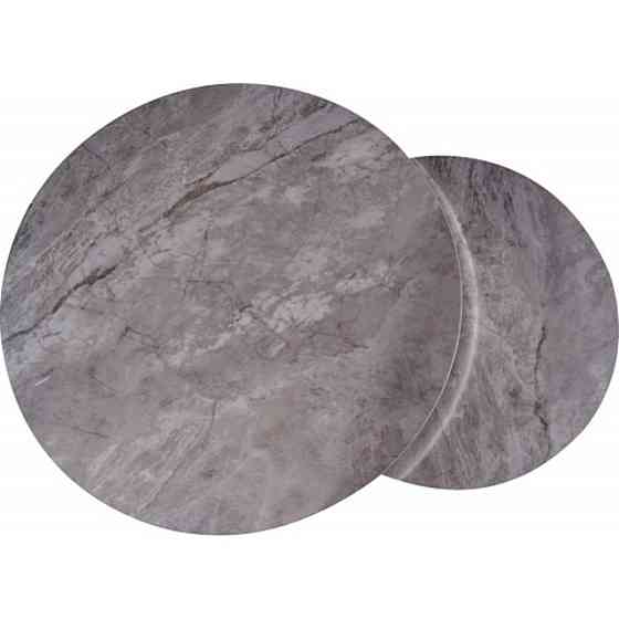 Журнальний столик PORTAFINO B сірий FI80 FI60/ хром (комплект) Днепр