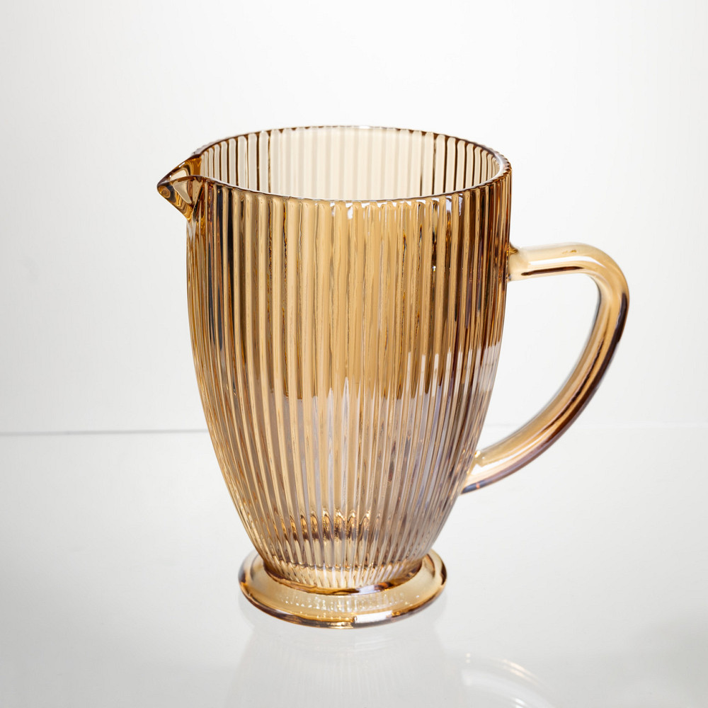 Глечик скляний універсальний 1,2 л фігурний Коричневий Yiwu HP-19-202 Коломия - фото 1