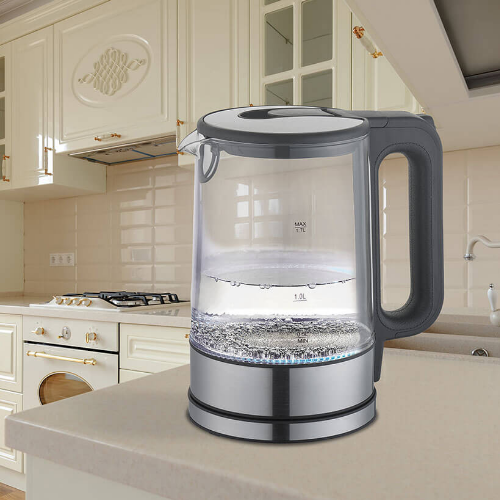 Електрочайник 1,7л 2200W скло (диск) чорний MR-053-BLACK Maestro Житомир