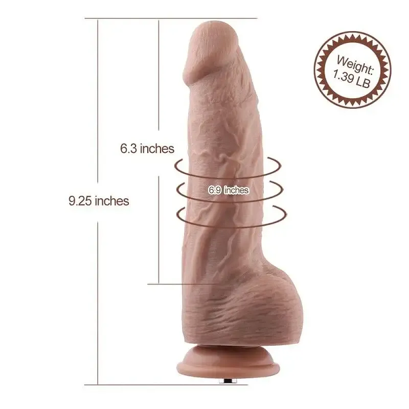 Гнучкий фалоімітатор для секс-машин Hismith 9.25″ Silicone Dildo, система KlicLok Львів - фото 4