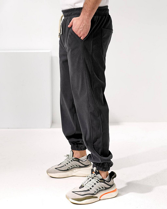 Мужские стильные повседневные вельветовые брюки Графит, 44 Одесса - изображение 4