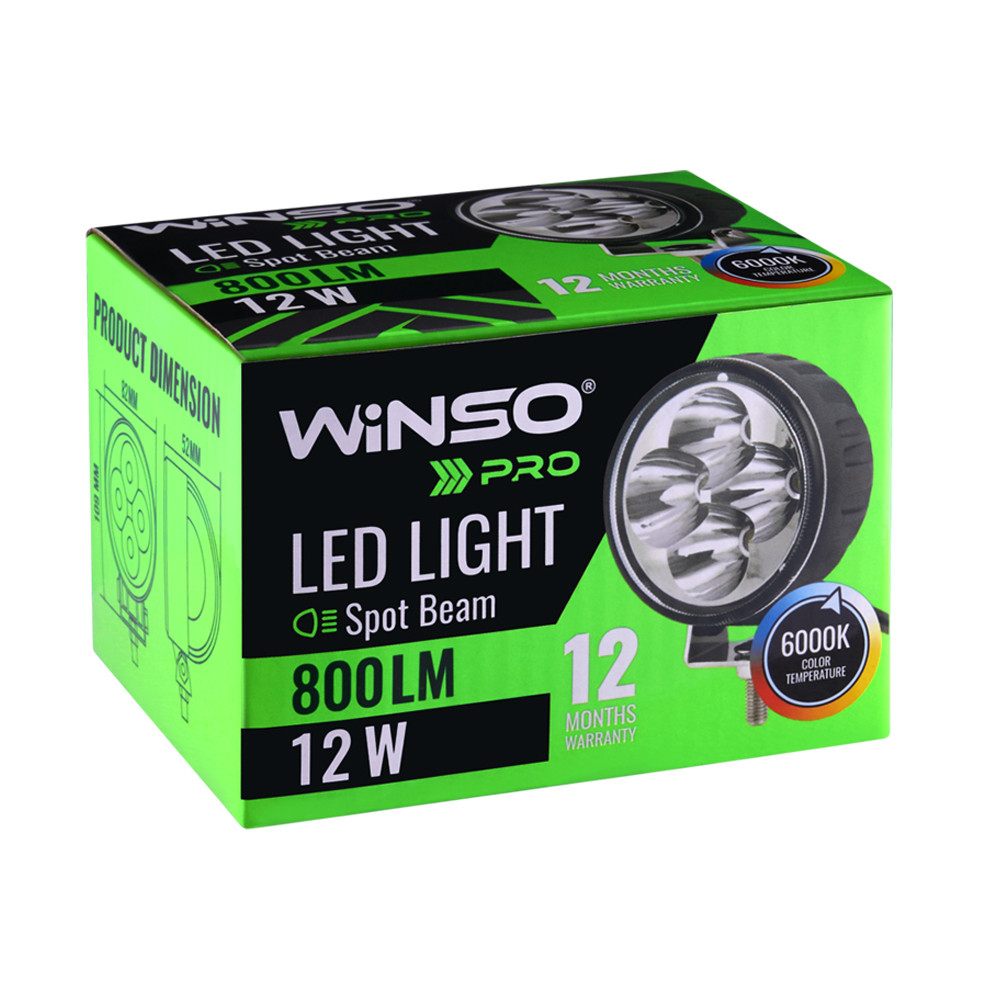 Фара светодиодная Winso Pro Epistar точечный 10-30V, 12W (4x3W), 1шт Львов - изображение 2