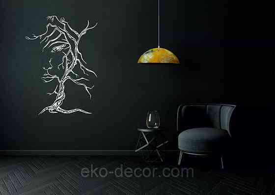 Декоративное настенное Панно «Дерево лицо» Декор на стену 110*80 см, Белый Киев