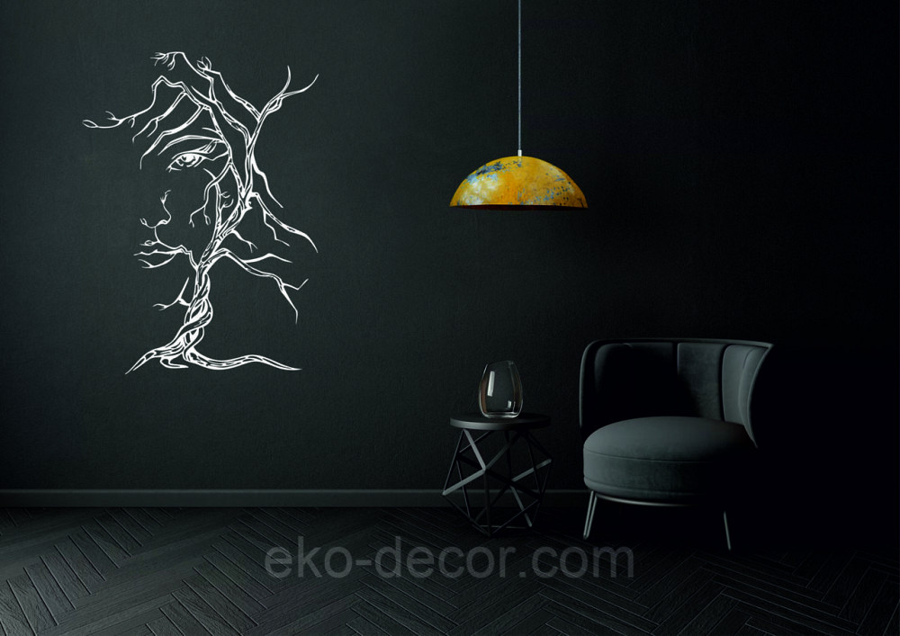 Декоративне настінне Панно «Дерево обличчя» Декор на стіну 110*80 см, Білий Київ - фото 2