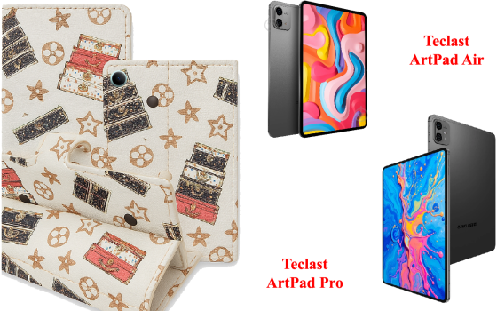 Книжка-трансформер для планшета Teclast ArtPad Air, Teclast ArtPad Pro, колір Black Lyi White Київ