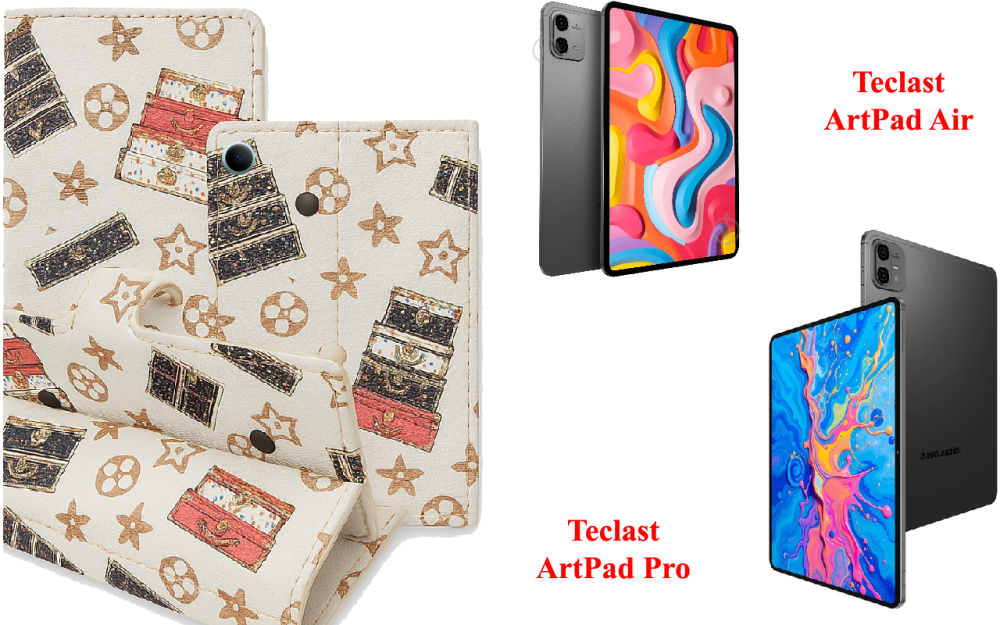 Книжка-трансформер для планшета Teclast ArtPad Air, Teclast ArtPad Pro, колір Black Lyi White Київ - фото 1