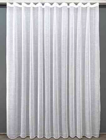 Тюль VR-Textil 1208т Івонна Льон Білий з срібним вкрапленням 500х250 см (43-049) Київ