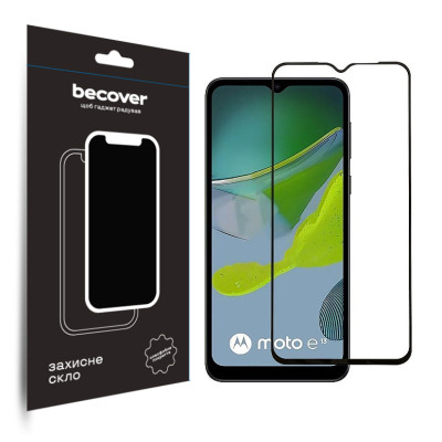 Стекло защитное BeCover Motorola Moto E13 Black (708843) Винница - изображение 1