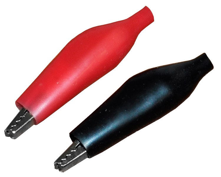 Крокодил сигнальный (пара) Банан (красный+черный) длина 57мм Полтава - изображение 1