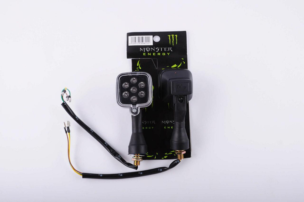 Повороти світлодіодні (пара) квадратні (чорні, прозорі, 7 діодів) Мукачево - фото 1