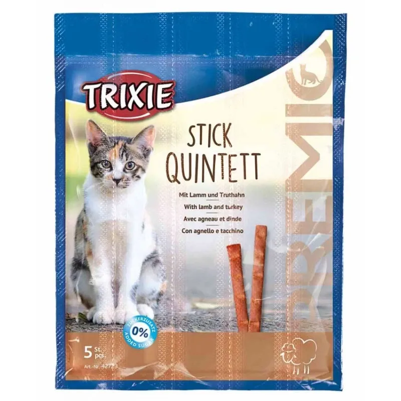 Ласощі палички для кішок Trixie TX-42723 Premio Stick Quintett з ягням та індичкою 5 шт х 5 г Вінниця - фото 1