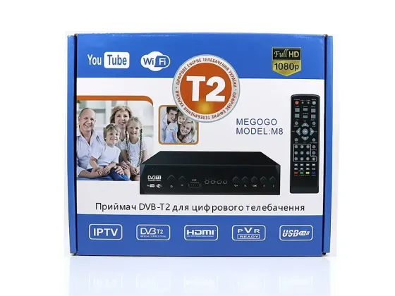 Цифровий ефірний приймач із екраном DVB-T2 метал. IPTV/YouTube/WiFi/MP4/1080 Megogo MG-2022 Одеса