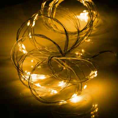 Гирлянда YES! Fun Пучок на медной проволоке 50 LED Тепло-белая 1 м Статичная На батарейках (975013) Винница