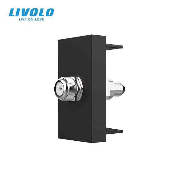 Супутникова розетка SAT LIVOLO, чорна, модуль 0.5 поста, для ресивера / антени (VL-FCSL-1BP) Коломыя