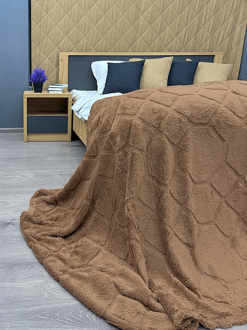 Плед-покривало Ромб 200х230 см (+-5см) Коричневий (87-258) Київ - фото 8