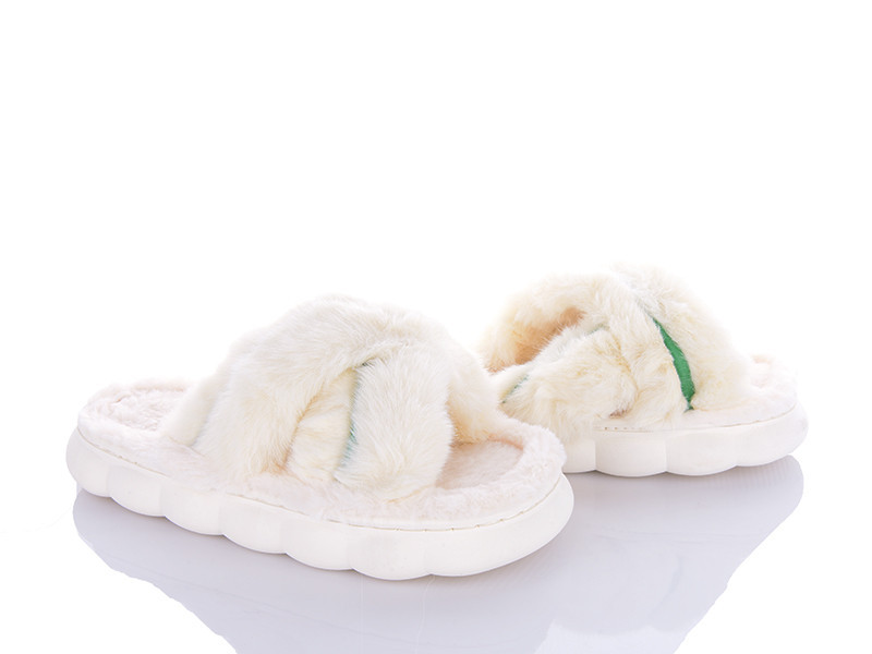 36 37 40 41 Тапочки женские открытые мех на легкой платформе Молочный 36/37 Одесса - изображение 1