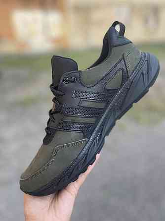 Кросівки осінь-весна натуральна шкіра чоловічі колір хакі 386-ч/з Харьков