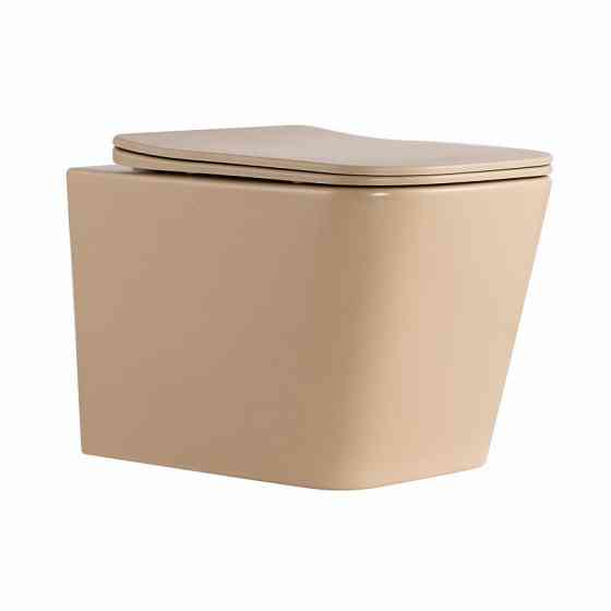Унітаз підвісний Qtap Tern Ultra Quiet 520×345×325 мм Beige, із сидінням Slim Duroplast/Soft-close/Quick Release Київ