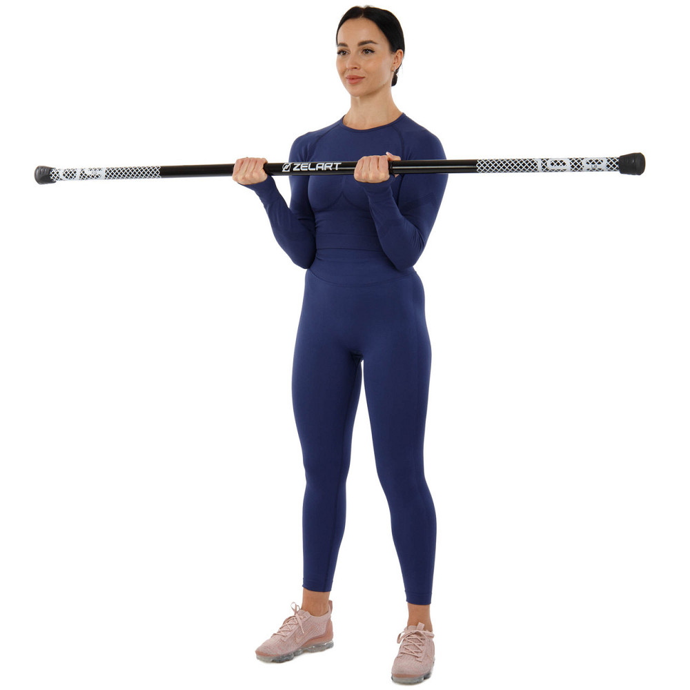 Палка гимнастическая 3-х секционная Бодибар Zelart 9994-9 вес 9кг Киев - изображение 9